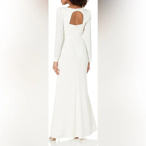 BCBGMaxAzria Long Sleeve Faye formal Dress, Gardenia off white, XS/Small 2 - Picture 4 of 5